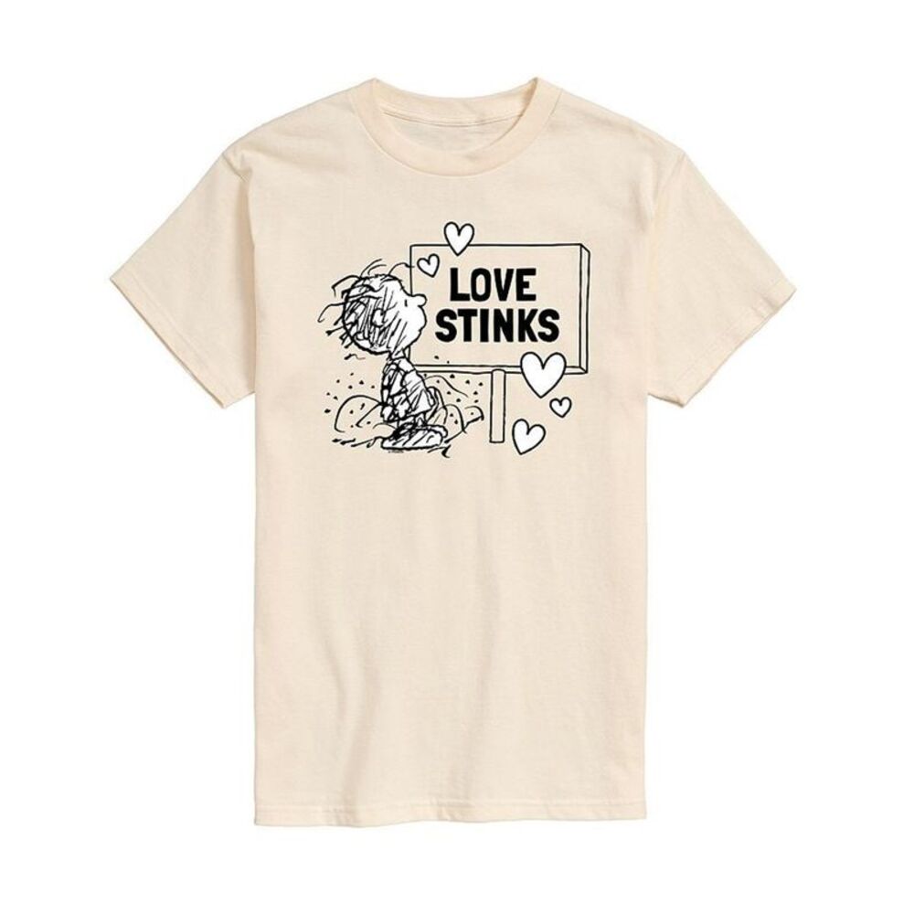 Airwaves Mens Peanuts Pig-Pen Love Stinks Graphic T-Shirt, NWT